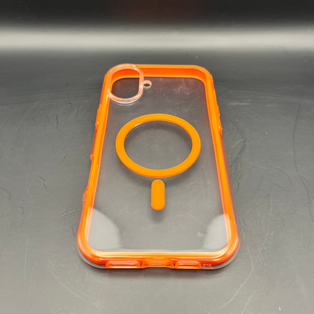 Magnetic Orange iPhone 16 Pro Plus Case Clear Protective Cover New‎ In Box